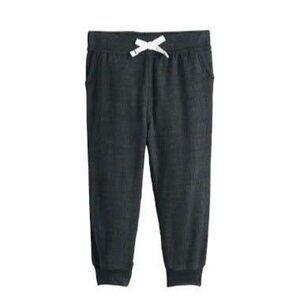 Baby Girl Jumping Beans Black Luxe Snit Joggers Size 12M